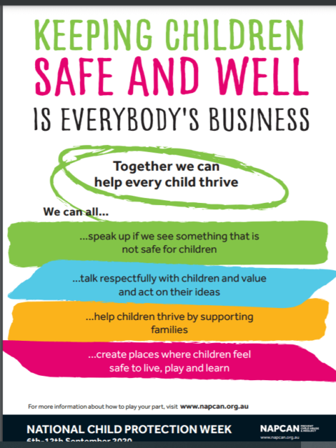 National Child Protection Week 20 poster