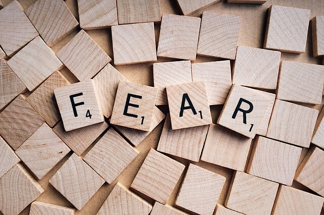 FEAR in letters